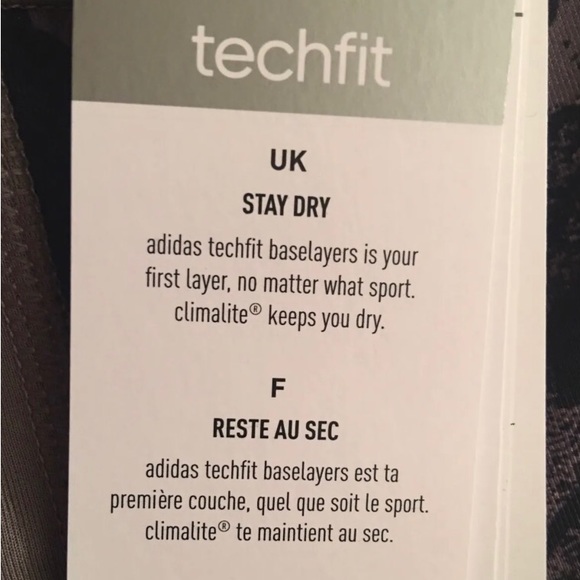 Adidas Climalite Techfit Colorblock Leggings - Tan/Black - Picture 11 of 12